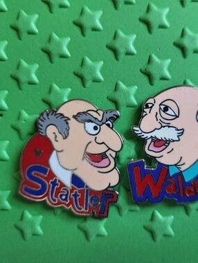 Disney The Muppet Vision Hidden Mickey Trading 2 Pin Set Statler Waldorf